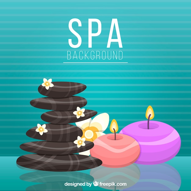 Nice spa background in flat design