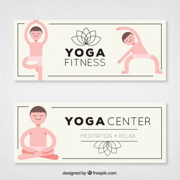 Nice yoga banners pack