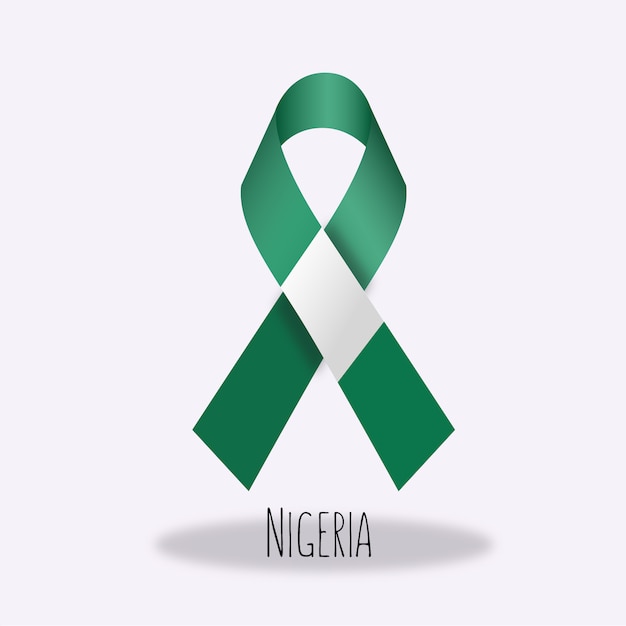 Download Nigeria flag ribbon design | Free Vector