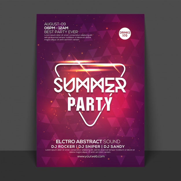 Premium Vector | Night club brochure disco shiny dance