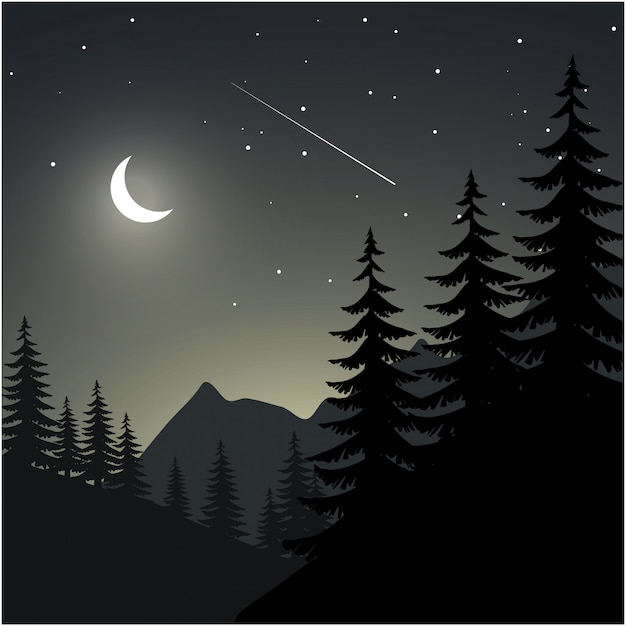 Free Free 319 Mountain Moon Svg SVG PNG EPS DXF File