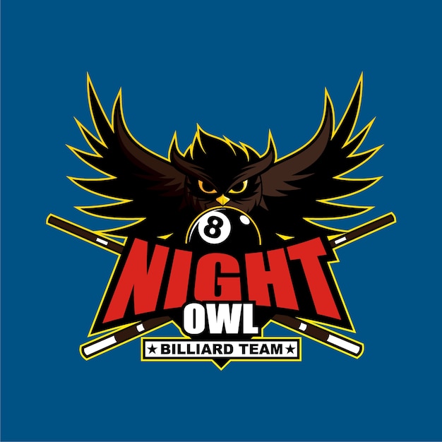 Download Free Night Owl Billiard Team Logo Design Template Premium Vector Use our free logo maker to create a logo and build your brand. Put your logo on business cards, promotional products, or your website for brand visibility.