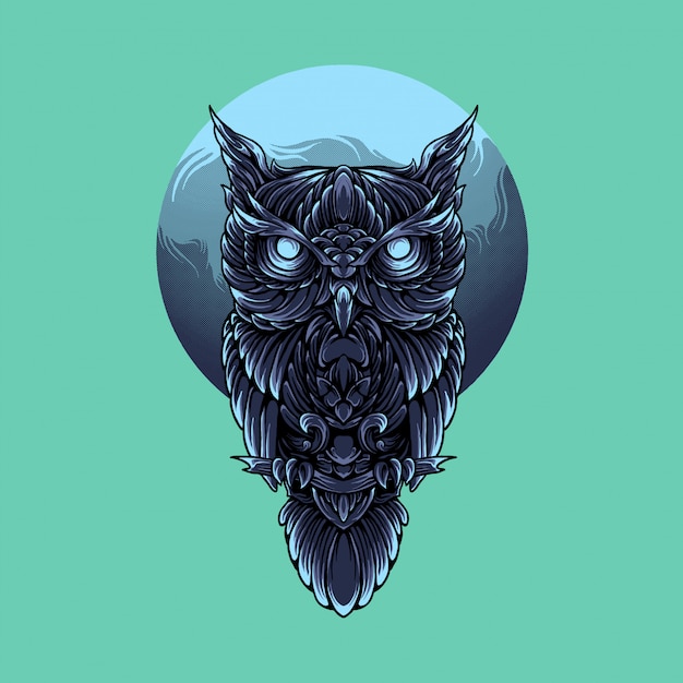 Premium Vector | Night owl