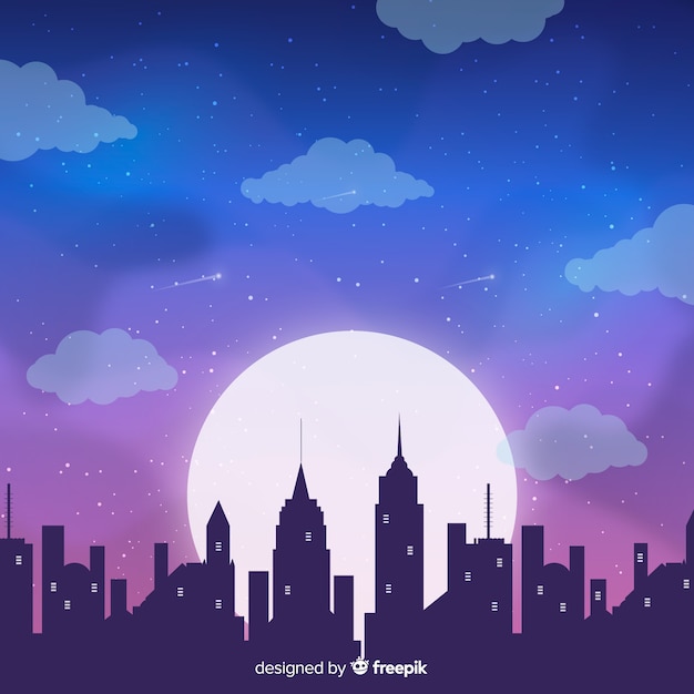 Night Starry Sky Background | Free Vector