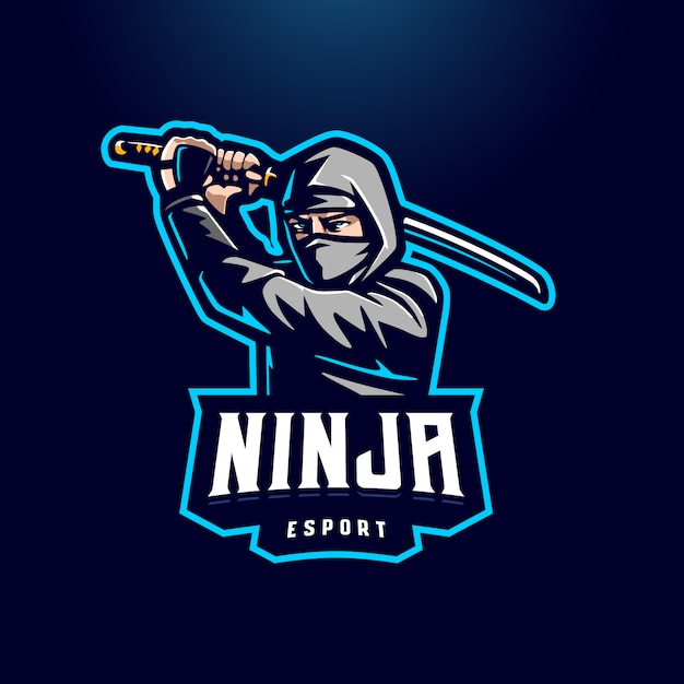 Download Ninja Mascot Logo Template PSD - Free PSD Mockup Templates