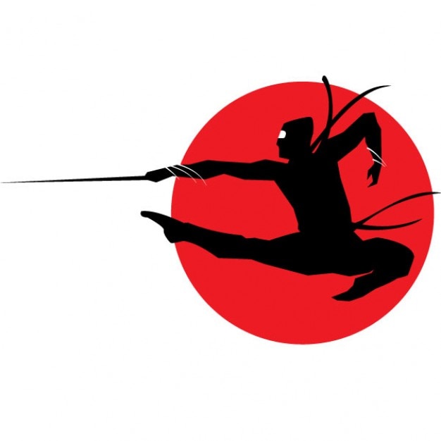 Download Free Download Free Ninja Silhouette On Red Circle Background Vector Use our free logo maker to create a logo and build your brand. Put your logo on business cards, promotional products, or your website for brand visibility.