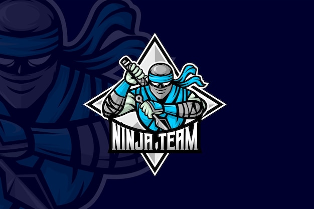 Premium Vector | Ninja team - esport logo template