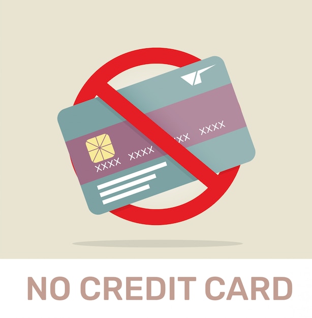 Premium Vector | No credit card forbidden sign.