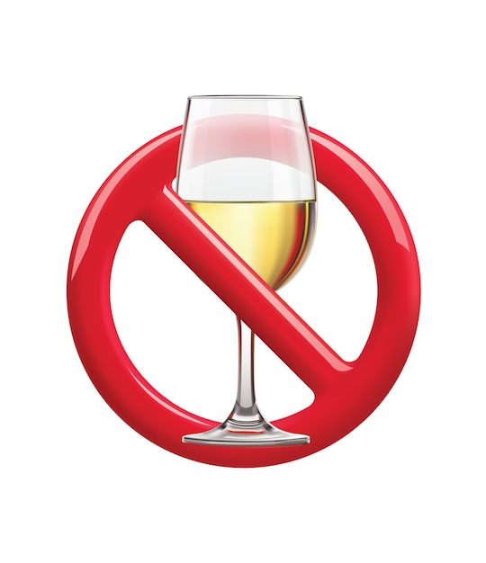 飲酒禁止標識アルコールイラスト禁止標識 プレミアムベクター