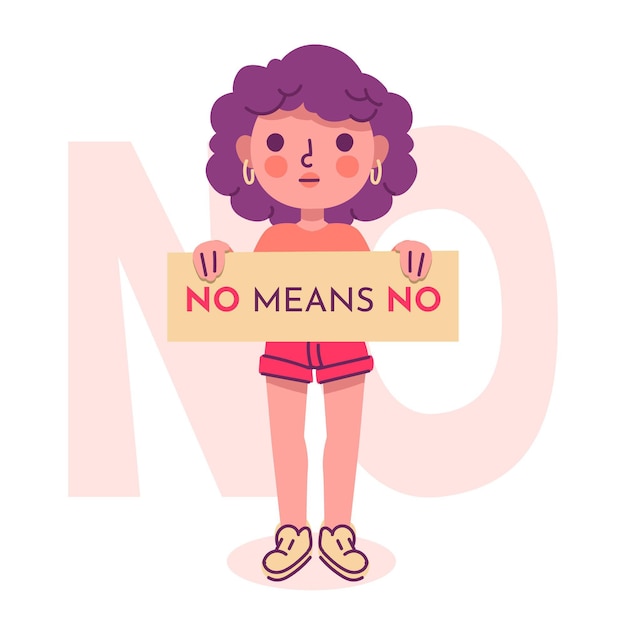 No means no concept Free Vector