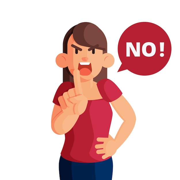 No means no concept | Free Vector