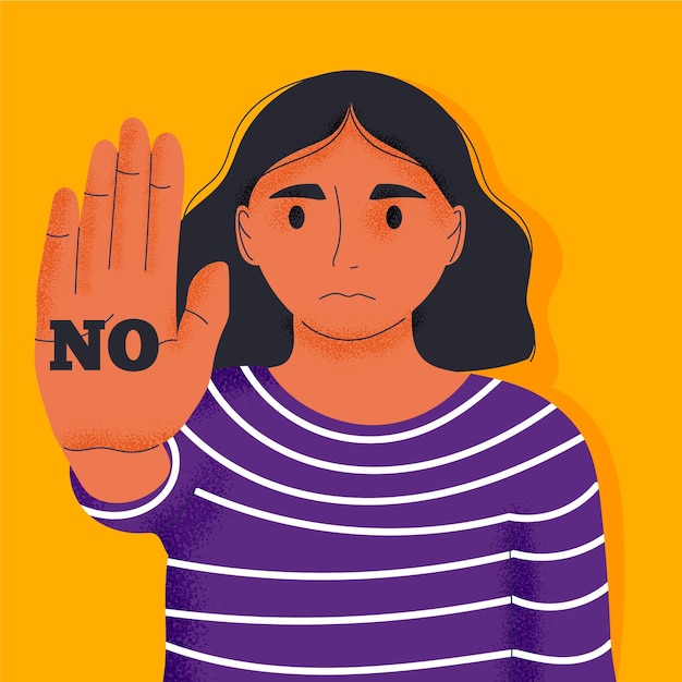 No means no concept Free Vector