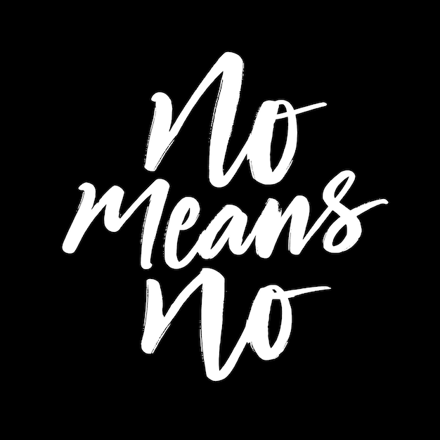 No means no lettering | Free Vector