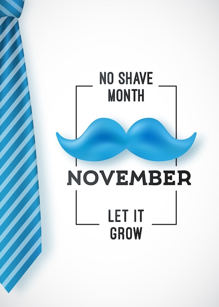 Premium Vector No Shave November Month 