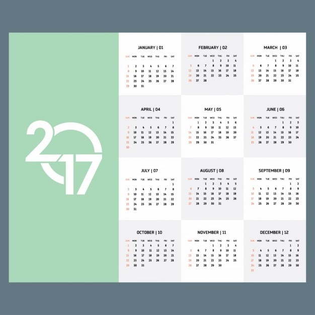 Календарь 2017 шаблон скачать бесплатно