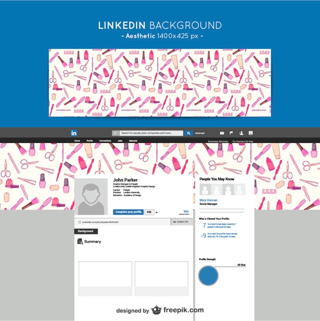 LinkedInの美的背景 ベクター画像 | 無料ダウンロード