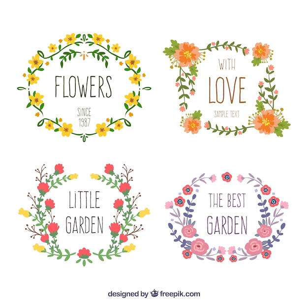 すべての美しい花の画像 新着かわいい 花 リース イラスト