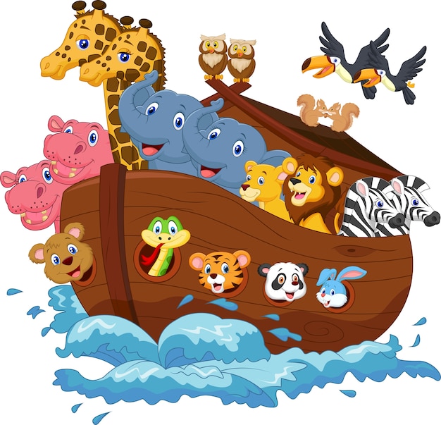 Premium Vector | Noah's ark cartoon
