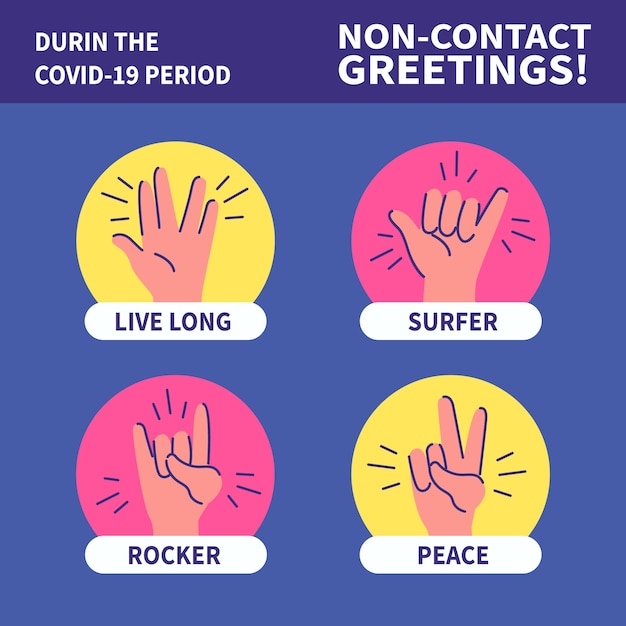 free-vector-non-contact-greetings