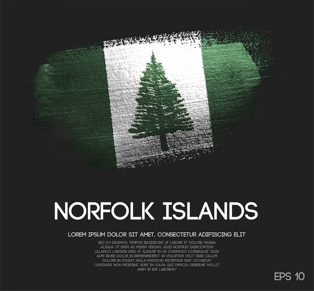 Premium Vector Norfolk Island Flag Made Of Glitter Sparkle Brush Paint