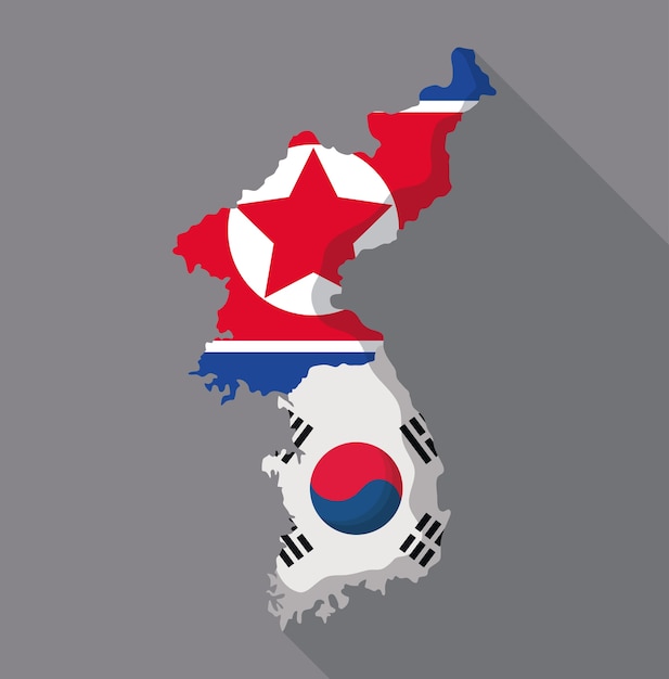 North korea map Premium Vector