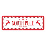 Premium Vector North Pole Special Delivery Christmas Stamp Design For Handmade Gifts Vector