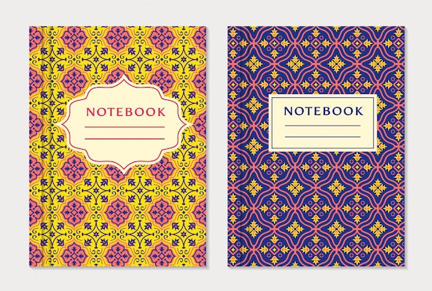 Premium Vector | Notebook cover designs