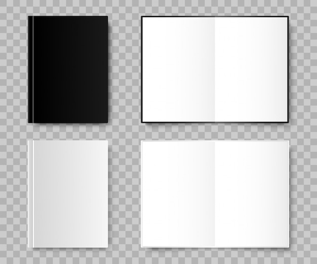 Notebook. notebook realistic black and white colors. template notebooks