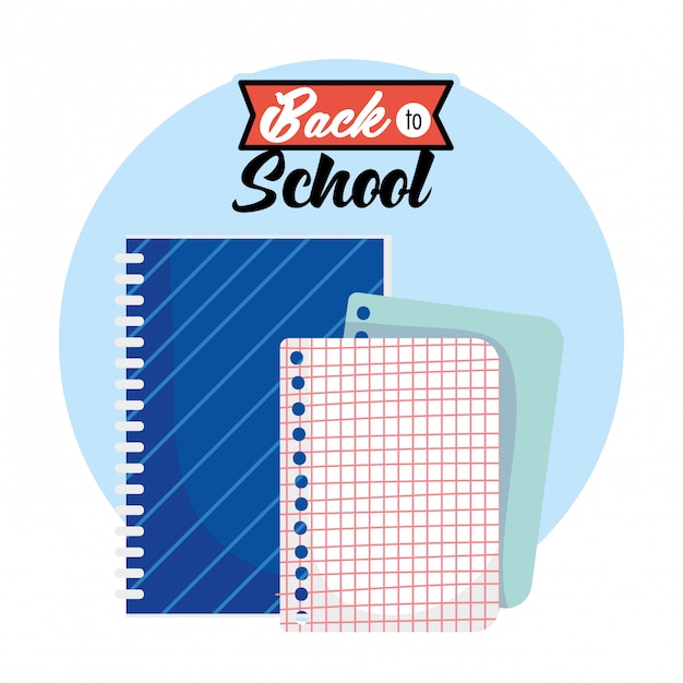 Premium Vector Notebook And Paper Grid Sheet Cartoon Illustration