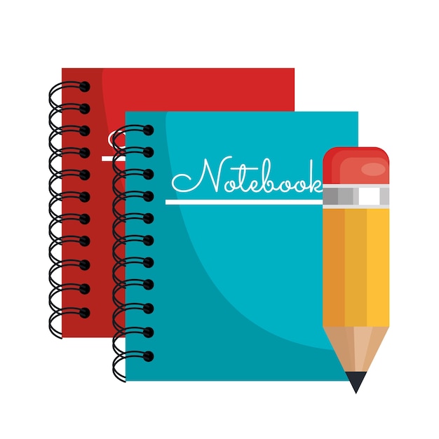 Premium Vector | Notebook school isolated icon