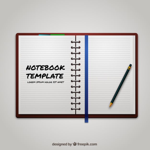 Free Vector Notebook template