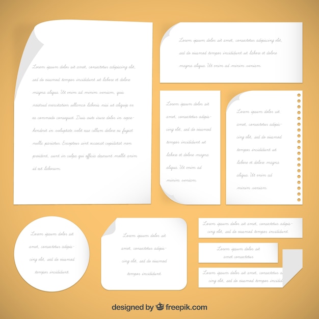 Notes template Vector Free Download