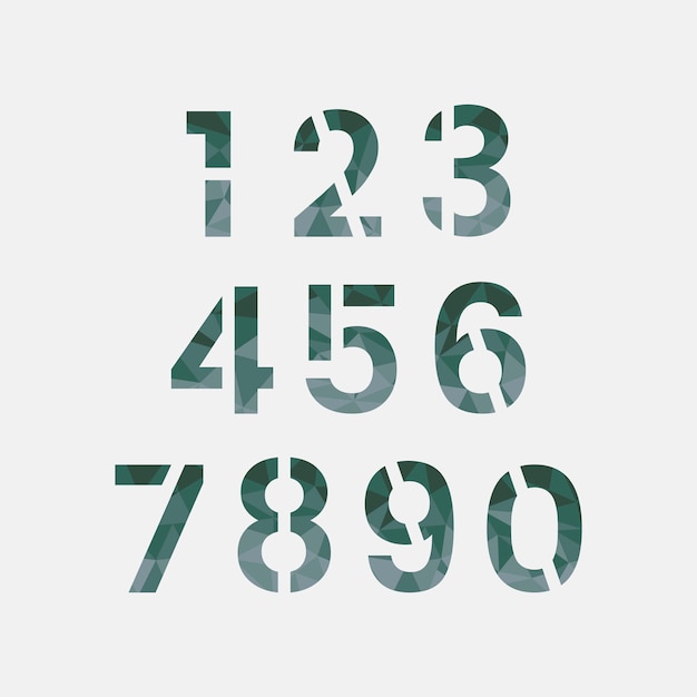 Free Vector | Number 0-9 numeral system vector