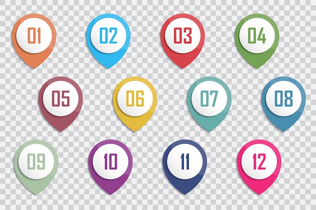 premium-vector-number-bullet-point-colorful-3d-markers-1-to-12-numbers
