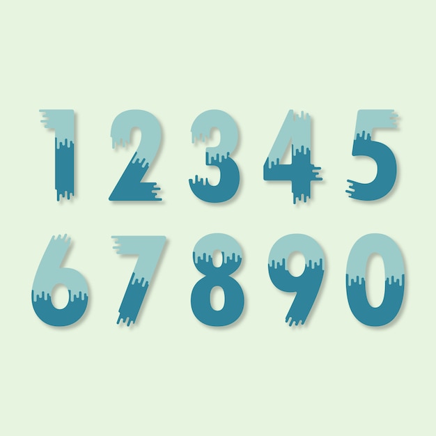 Download Number collection background | Free Vector