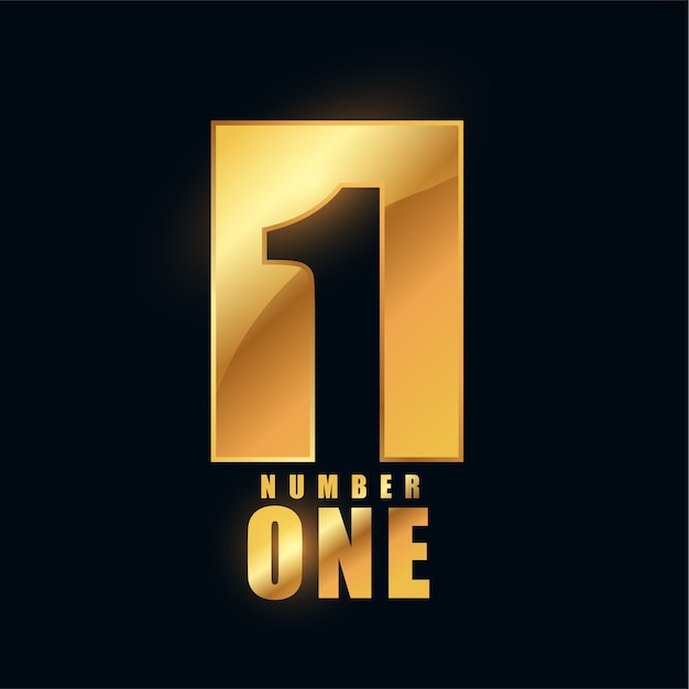 Free Vector | Number one golden shiny label design