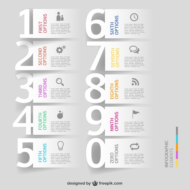 Free Vector Numbers infographic