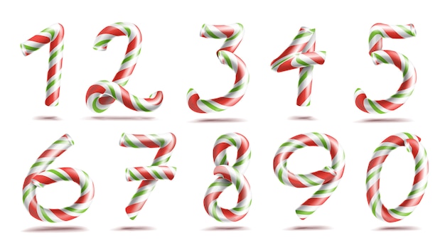 premium-vector-numbers-sign-set-candy-cane