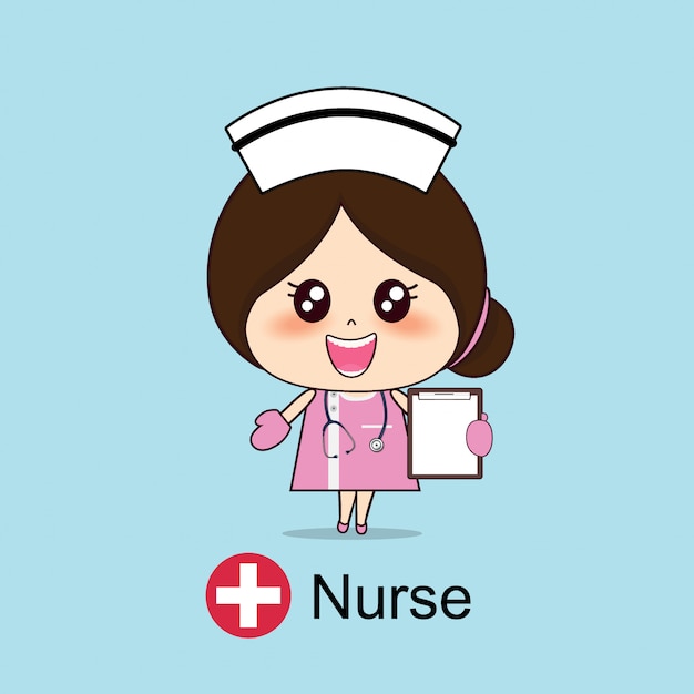 Nurse Cartoon Character | Premium Vector