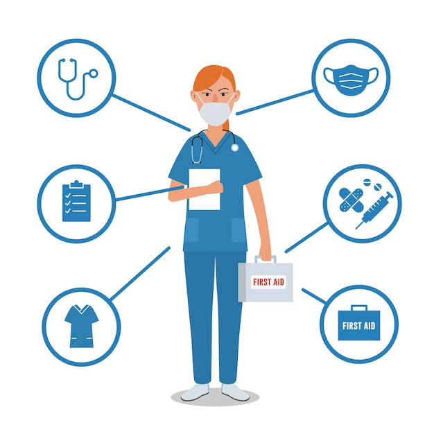 Download Free Nurse With Medical Equipment Stethoscope First Aid Box Use our free logo maker to create a logo and build your brand. Put your logo on business cards, promotional products, or your website for brand visibility.