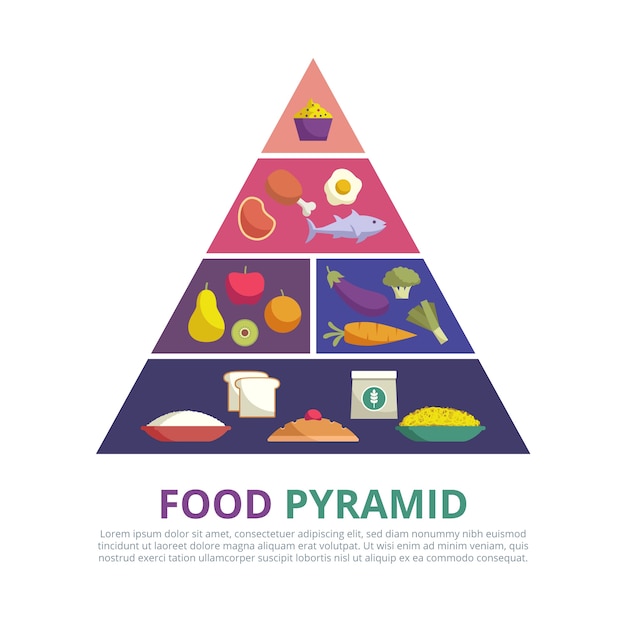 Free Vector | Nutrition concept design food pyramid