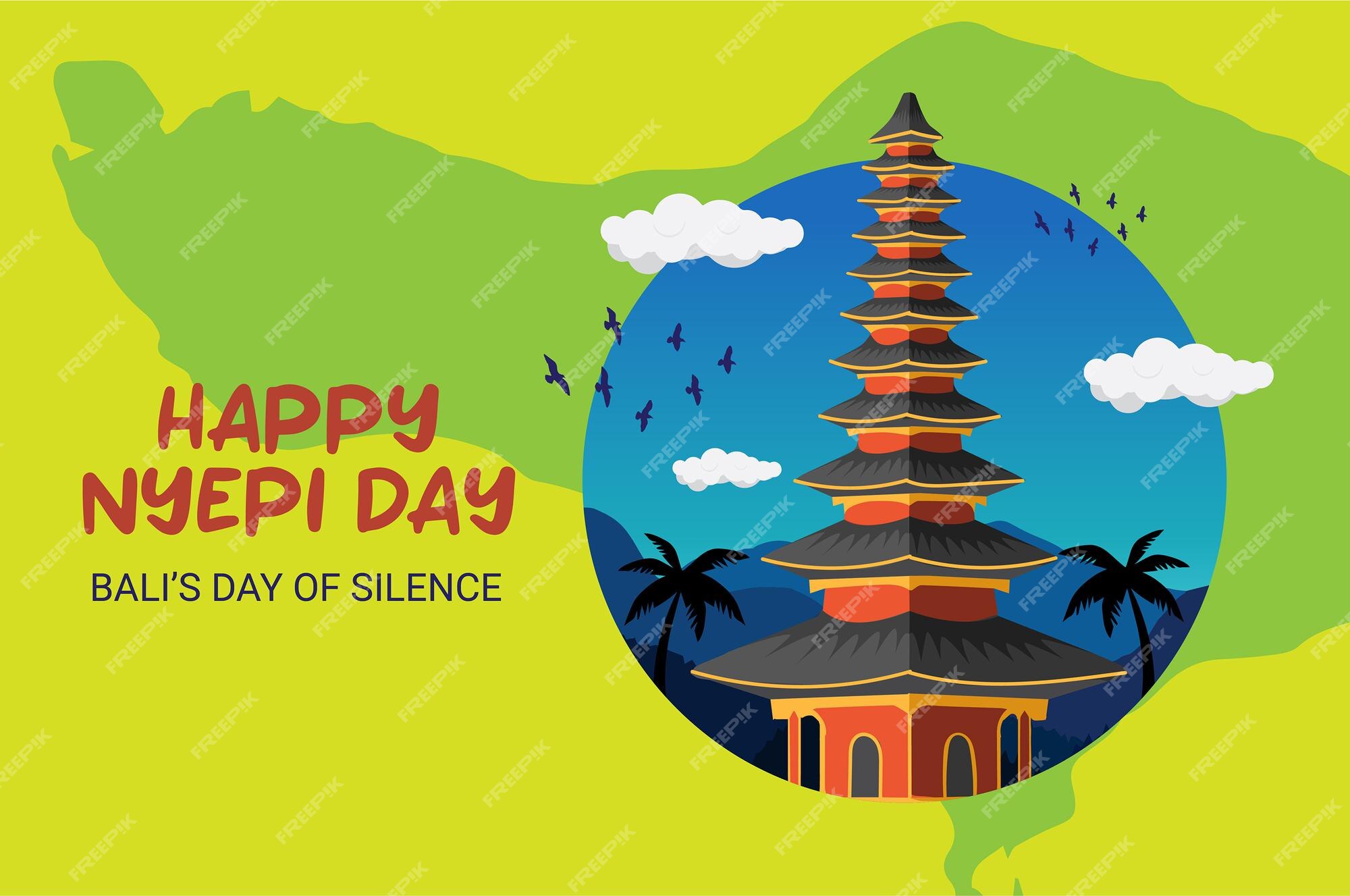 Premium Vector Nyepi day, bali’s day of silence