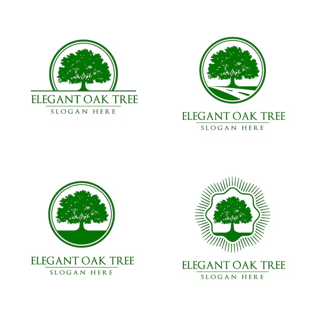 Oak tree logo Vector | Premium Download