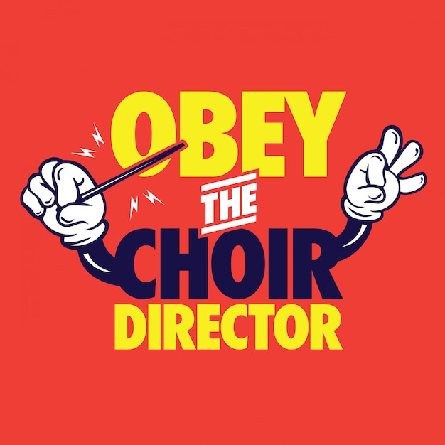 Premium Vector | Obey the choir director