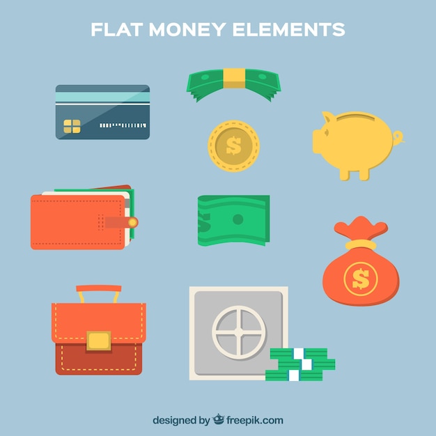 Objects and elements of money collection
