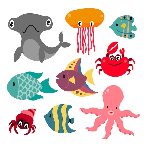 Download Ocean character design | Premium Vector