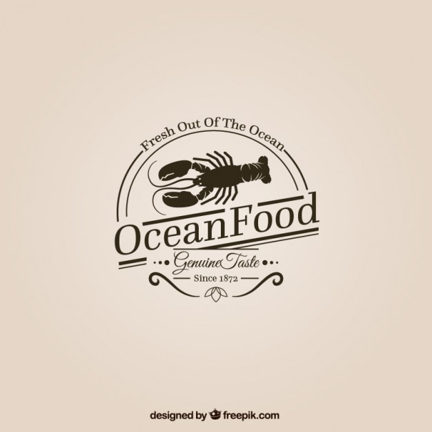 Ocean Food Logo Free Vector