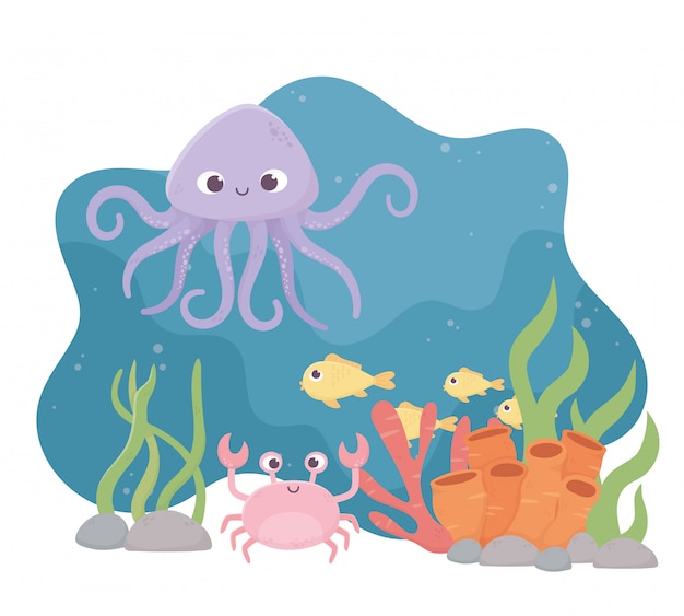 Coral Reef Cartoon - An ecosystem is a place where plants ...