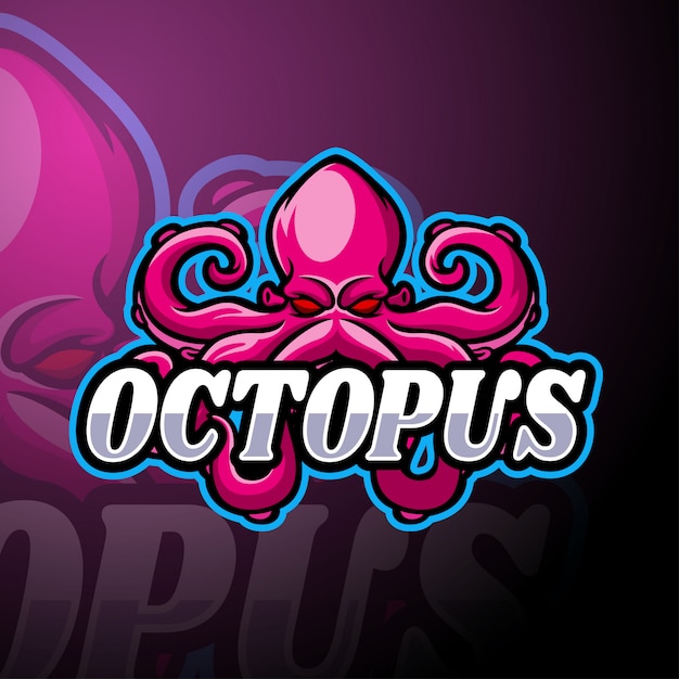 Premium Vector | Octopus esport logo mascot template