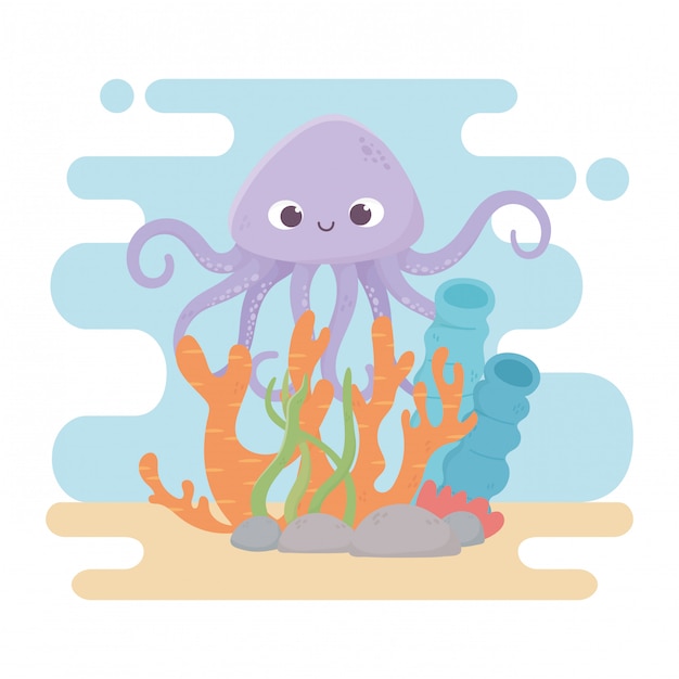 Download Free Octopus Life Stones Coral Reef Cartoon Under The Sea Premium Vector Use our free logo maker to create a logo and build your brand. Put your logo on business cards, promotional products, or your website for brand visibility.